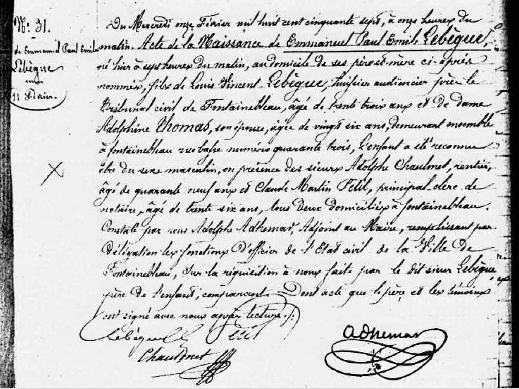 Acte d'état civil